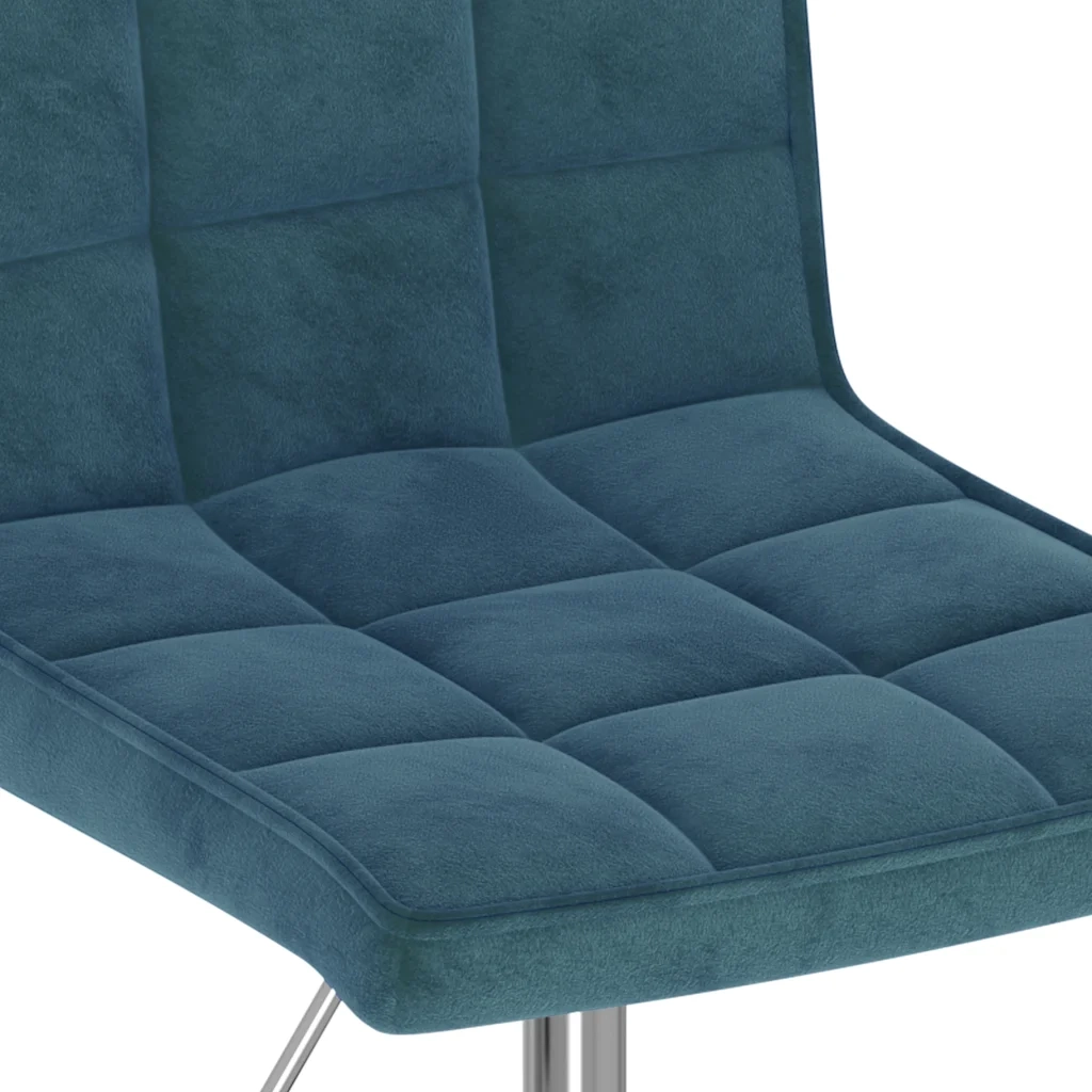 Sedie da Pranzo Girevoli 4 pz Blu in Velluto 3089293
