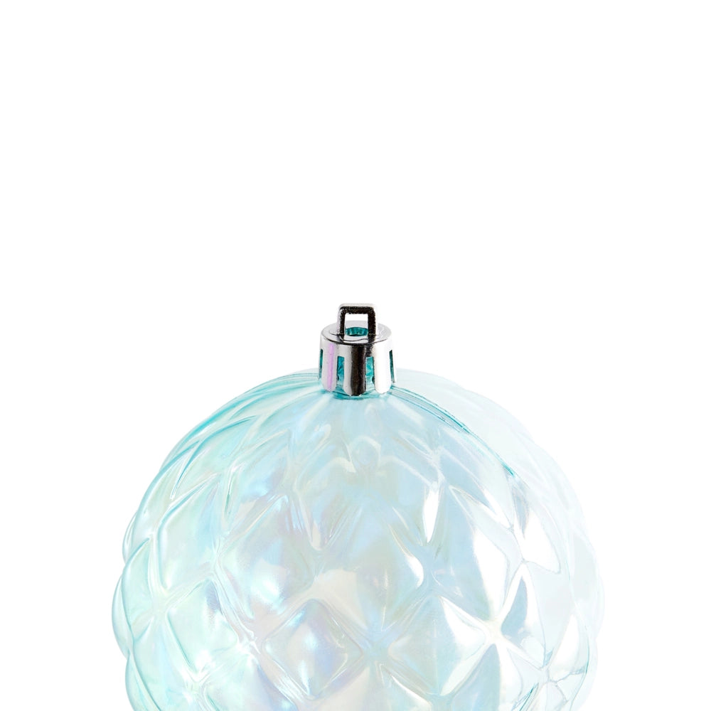 Set di 24 palline di Natale in plastica viola Decorazioni da appendere Palline di Natale in stile moderno Effetto olografico