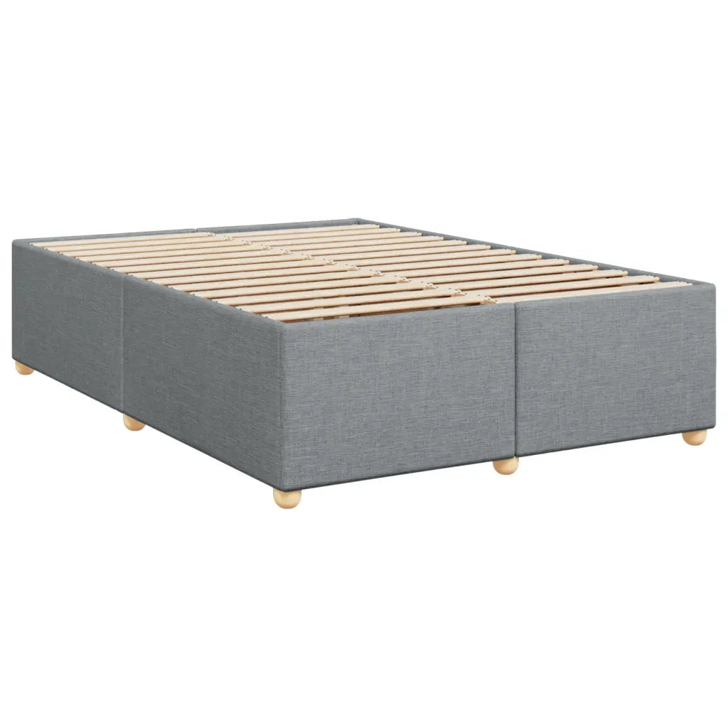 Giroletto a Molle con Materasso Grigio Chiaro 140x200cm Tessuto