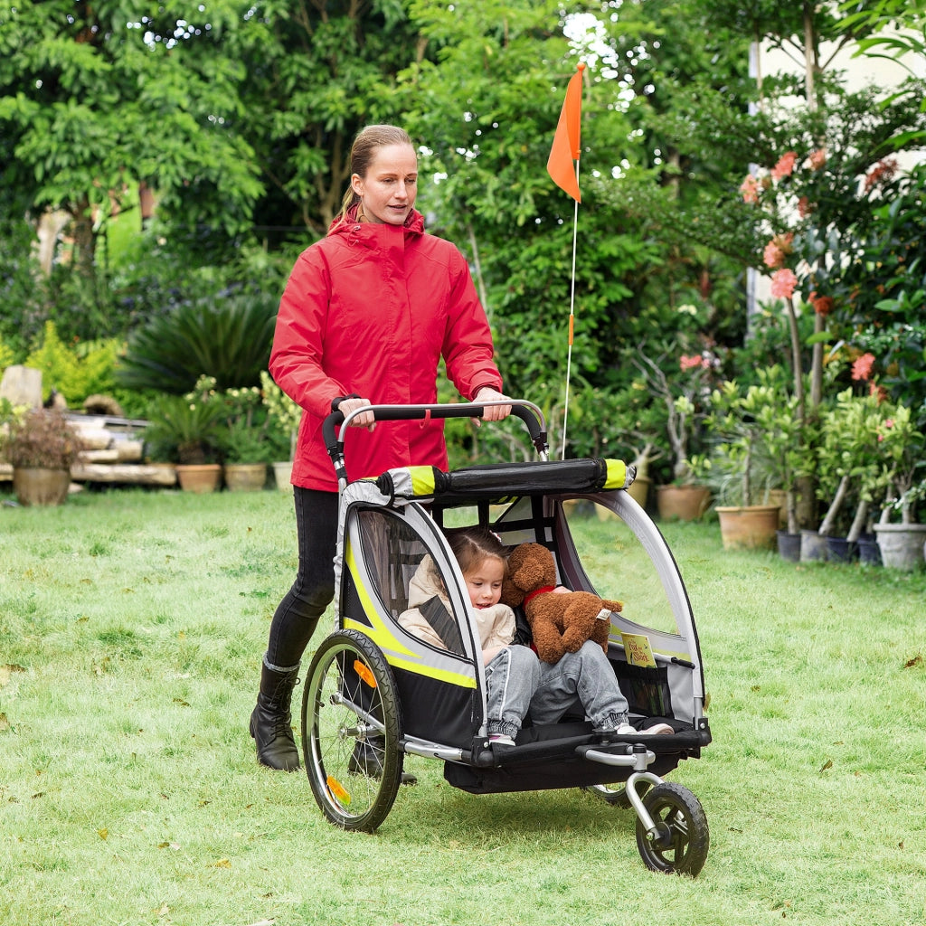Carrello per Bicicletta 2 in 1 per Bambini ¨C Zephmum ¨C Giallo