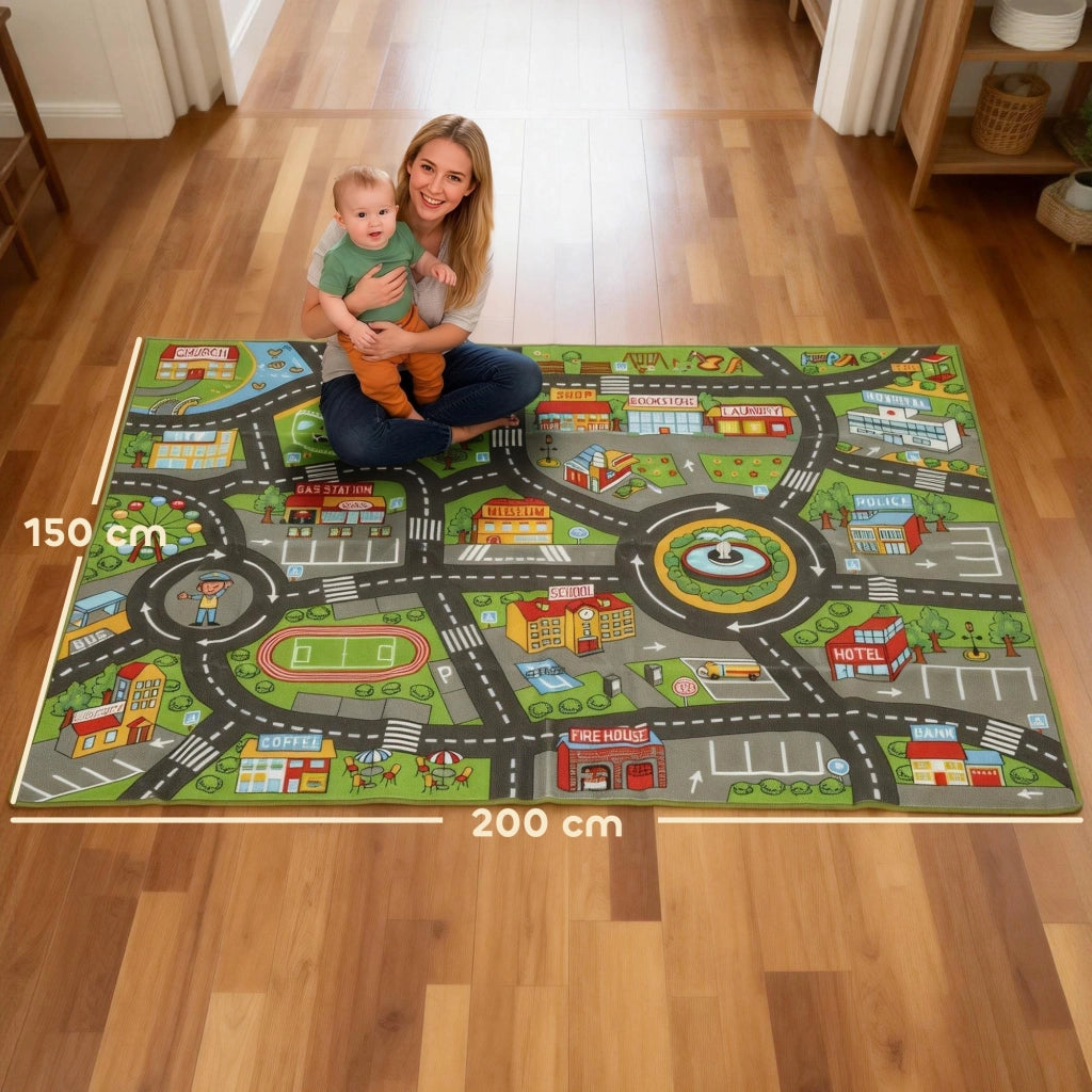 Tappeto gioco bambini 200x150 ¨C zephmum ¨C tessuto antiscivolo