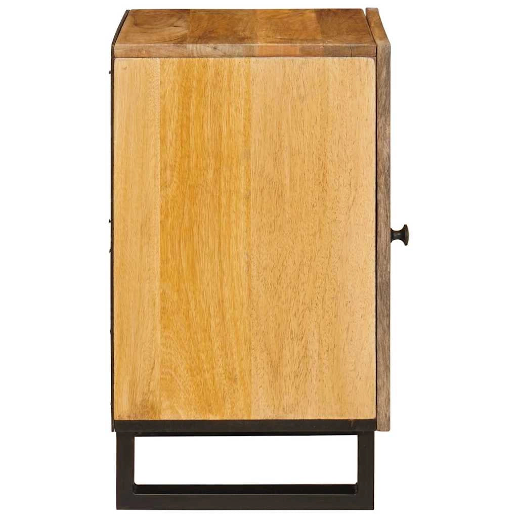 Mobiletto da bagno rettangolare moderno con ripiani 38 x 33 x 58 cm in legno di mango marrone 02_0057795