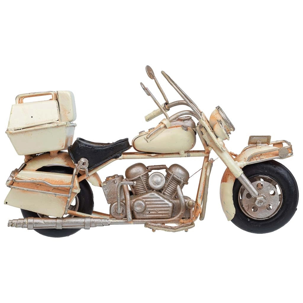 Moto in metallo marrone 19x8,5x11,5h