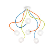 Plafoniera Moderna Octopus Materie Plastiche Multicolor 6 Luci G9 3W 3000K