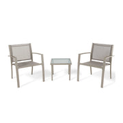 C SALOTTO HAVANA ACCIAIO 3 PZ TAUPE/MARRONE