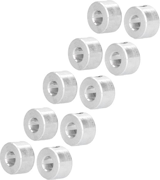 Asbevestigingsring per 10 Stuks - Materiale Lega di Alluminio 6 mm - Viti a Stel Serrate - Alta Resistenza - Collegamento Stabile - Adatto per Apparecchiature Tecniche