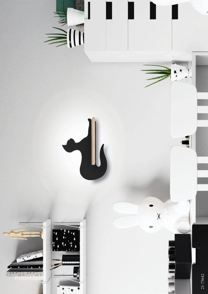 Candellux CAT applique da parete LED 5W nero/legno 4000K