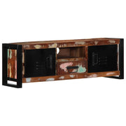 Mobile porta TV 100 x 30 x 35 cm grande e pratico contenitore per il soggiorno stile industriale legno di recupero marrone 02_0057635