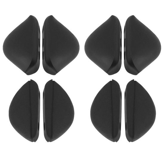 Sostituenti occhiali in silicone - 4 pezzi - Autoadesivi - Contapelli per occhiali da sole - Compatibile con Oakley - Stile alto/basso - Nero - Contapelli per occhiali