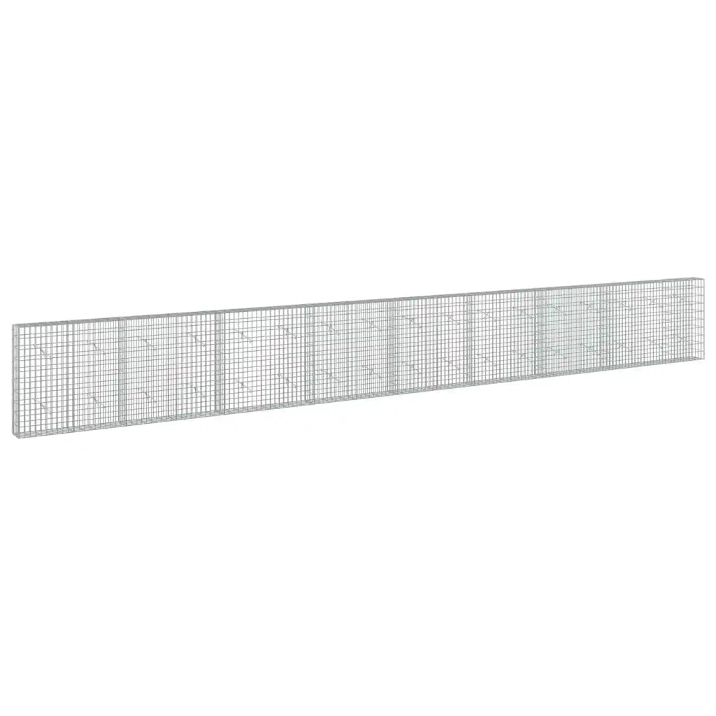 Gabione con Filo da 5 mm e Rete da 5x10 cm 850x20x100 cm 3464555