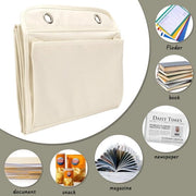 Organizzatore di supporto con 5 contenitori per documenti - Bianco - Ideale per casa, ufficio e scuola