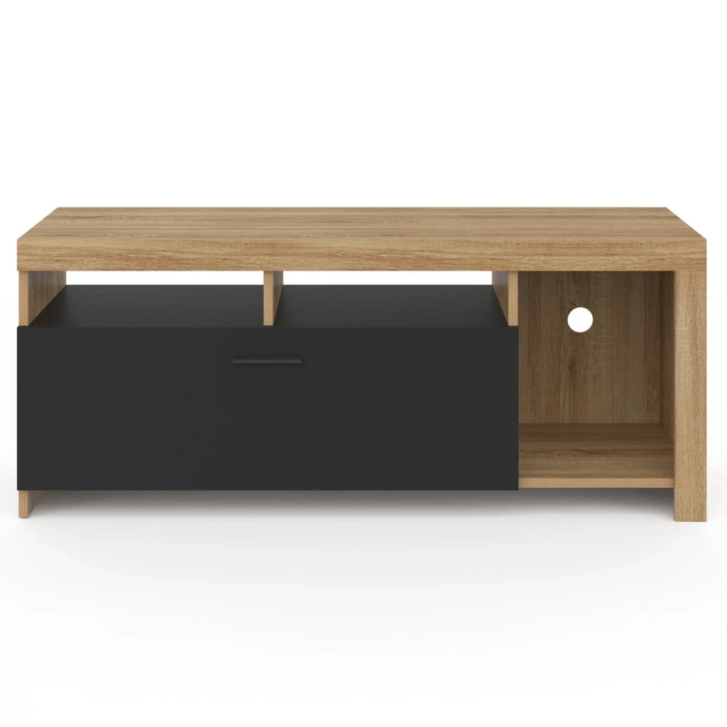 IDMarket - Mobile TV MALO 110 cm in legno con mobile nero