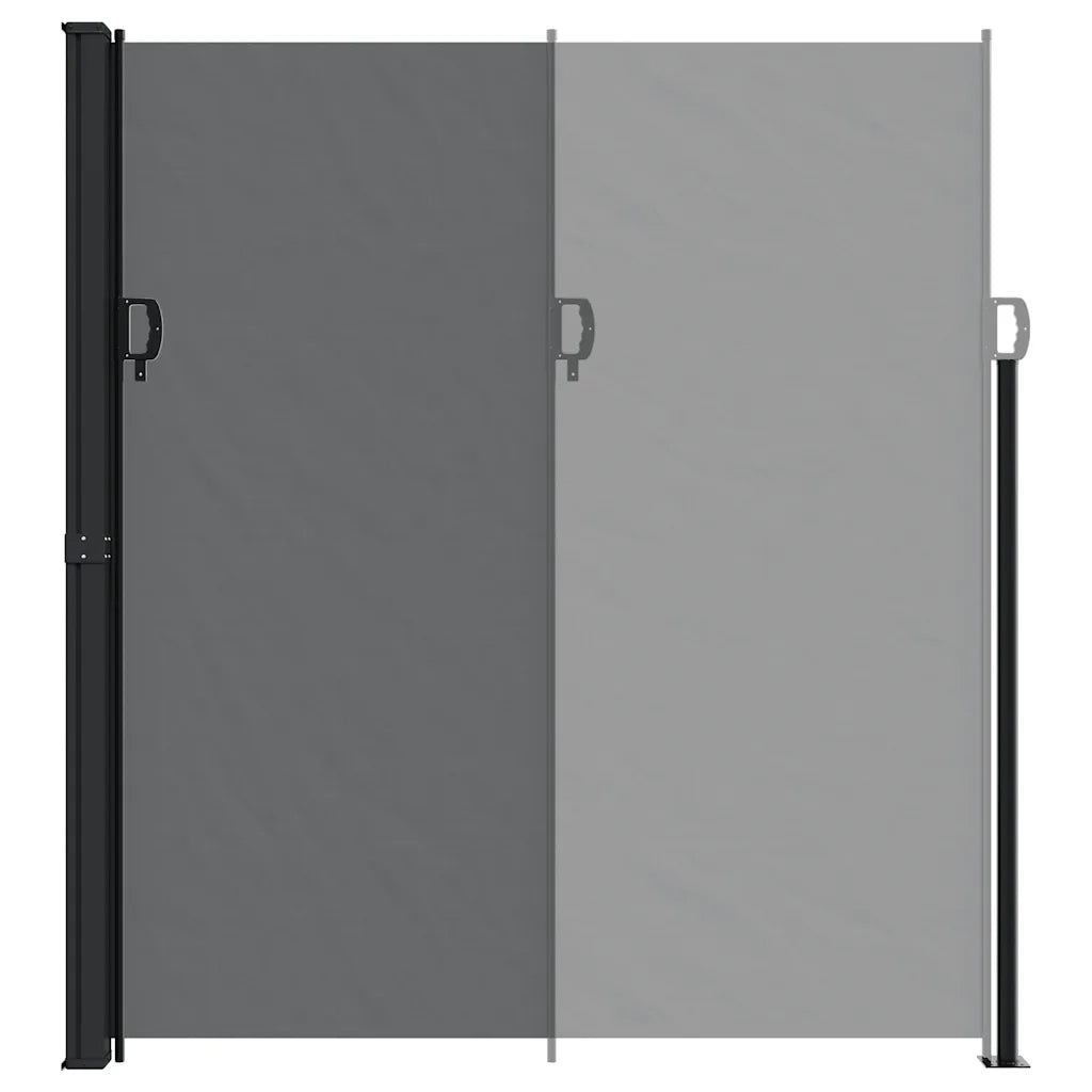 Tenda da Sole Laterale Retrattile Nera 220x500 cm