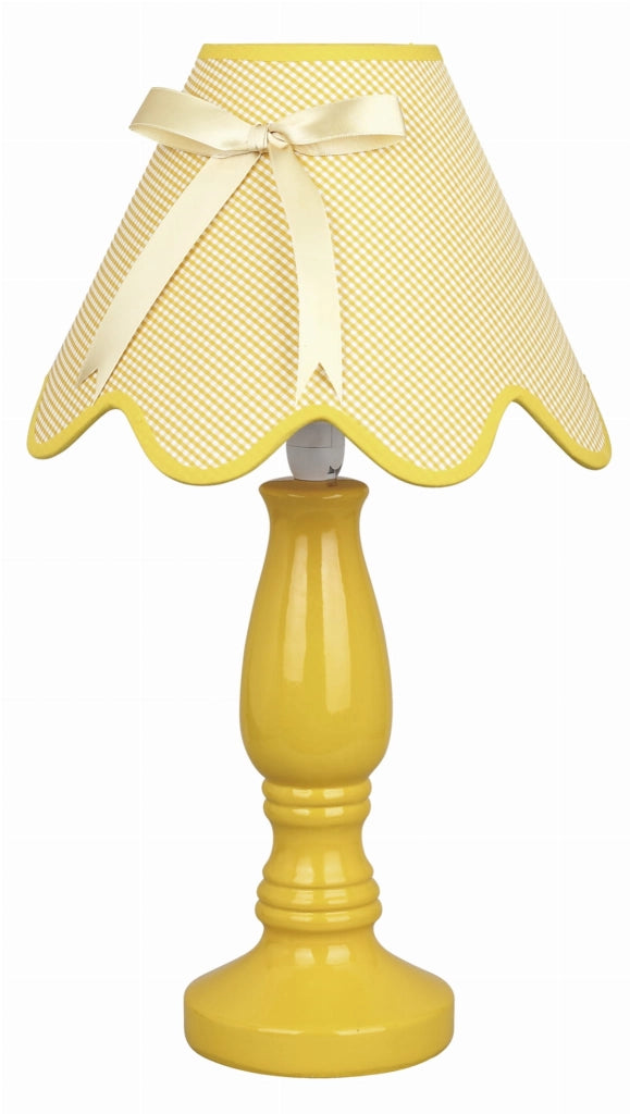 Lampada da tavolo Candellux Lola gialla ceramica E14