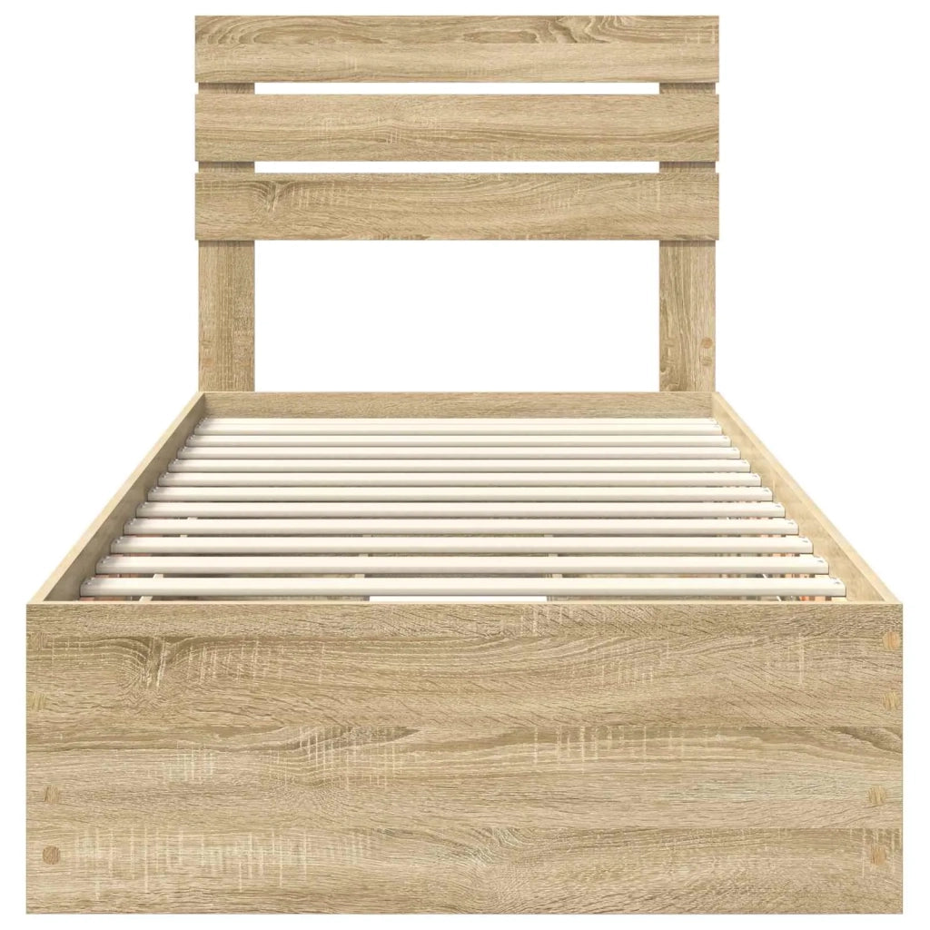 Struttura del letto con cassetto Rovere Sonoma 75 x 190 cm 3411540