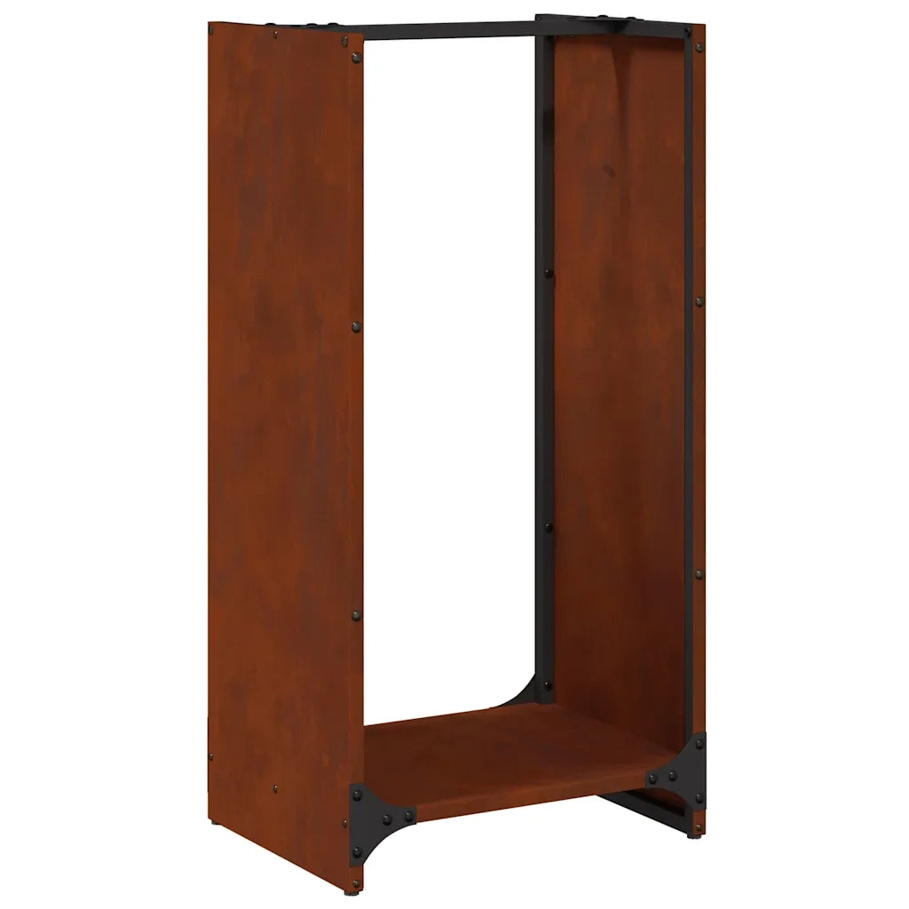 Rastrelliera per Legna da Ardere 40x30x80 cm in Acciaio Corten 864236