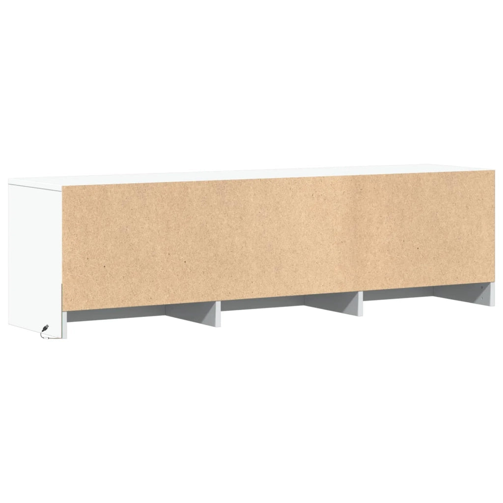 Mobile TV con LED-Credenza per TV Bianco 140 x 34 x 40 cm Legno ingegnerizzato