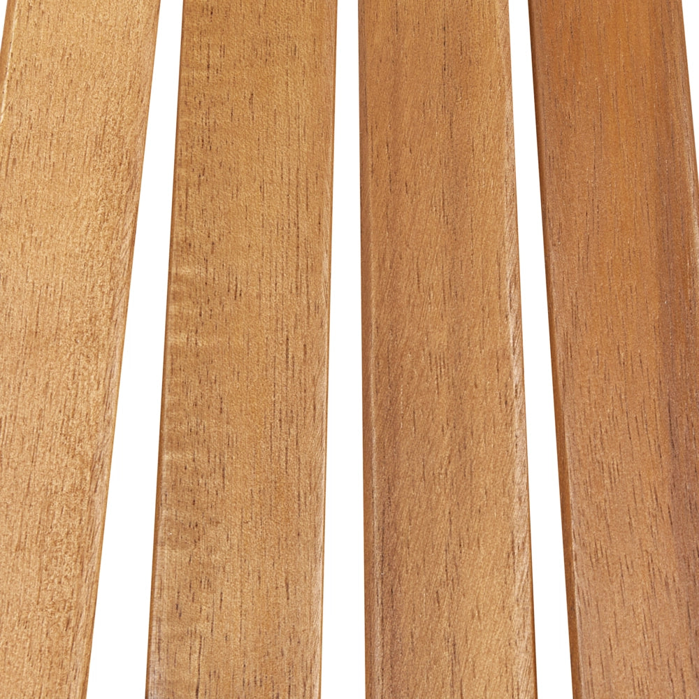 Set di 2 sedie da giardino in legno di acacia chiaro per esterni pieghevoli e sedute da bistrot in stile rustico e moderno