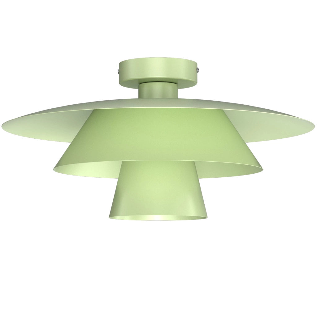 Plafoniera Plato 1 luce verde metallo Luminex