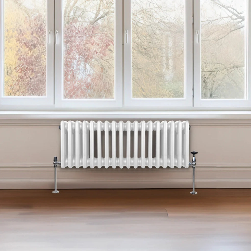 Termosifone Radiatore a 3 colonne per riscaldamento centralizzato Bianco 30 x 83cm