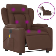 Poltrona Massaggiante | Sedia Relax Elettrica Marrone in Similpelle