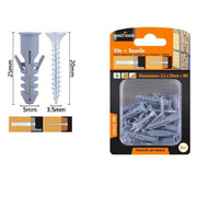 Trade Shop - Set 28pz Viti Vite Croce 3.5x20mm + Tasselli Con Alette Tassello M5 Fischer 57557 -