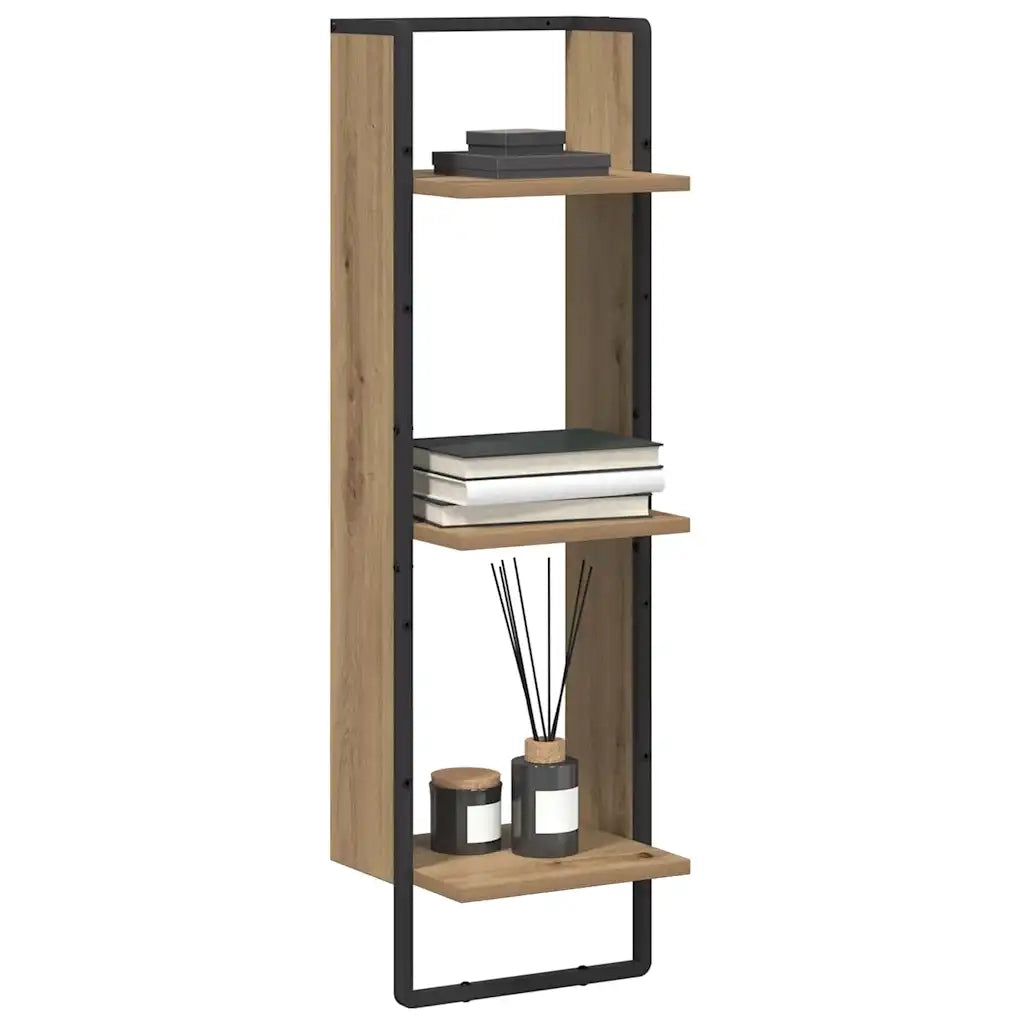Scaffale da parete A parete Rovere artigianale 30 x 25 x 100 cm 882842