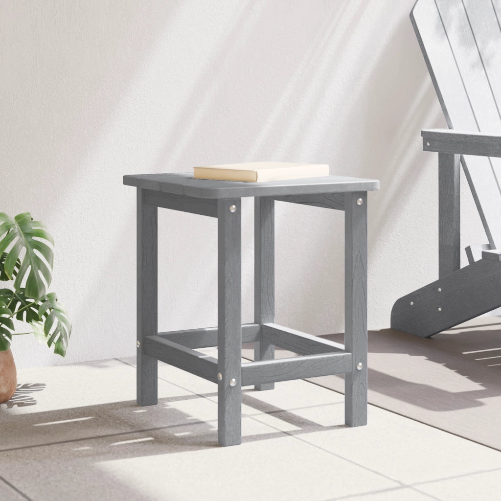 Tavolo Laterale Adirondack Grigio chiaro 38x38x45 cm HDPE
