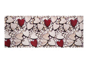 Tappeto Cucina Antiscivolo Stampa Digitale Emozioni Fantasie Shabby Cuori Fiori - 58x140 - Cuori legno