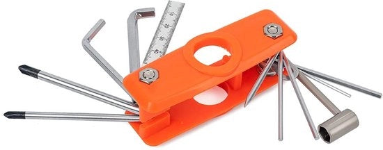 11-in-1 chiave a bussola multifunzionale - Riparazione chitarra - Compatta e pratica - Inclusa chiave a tasto e righello - Ideale per...