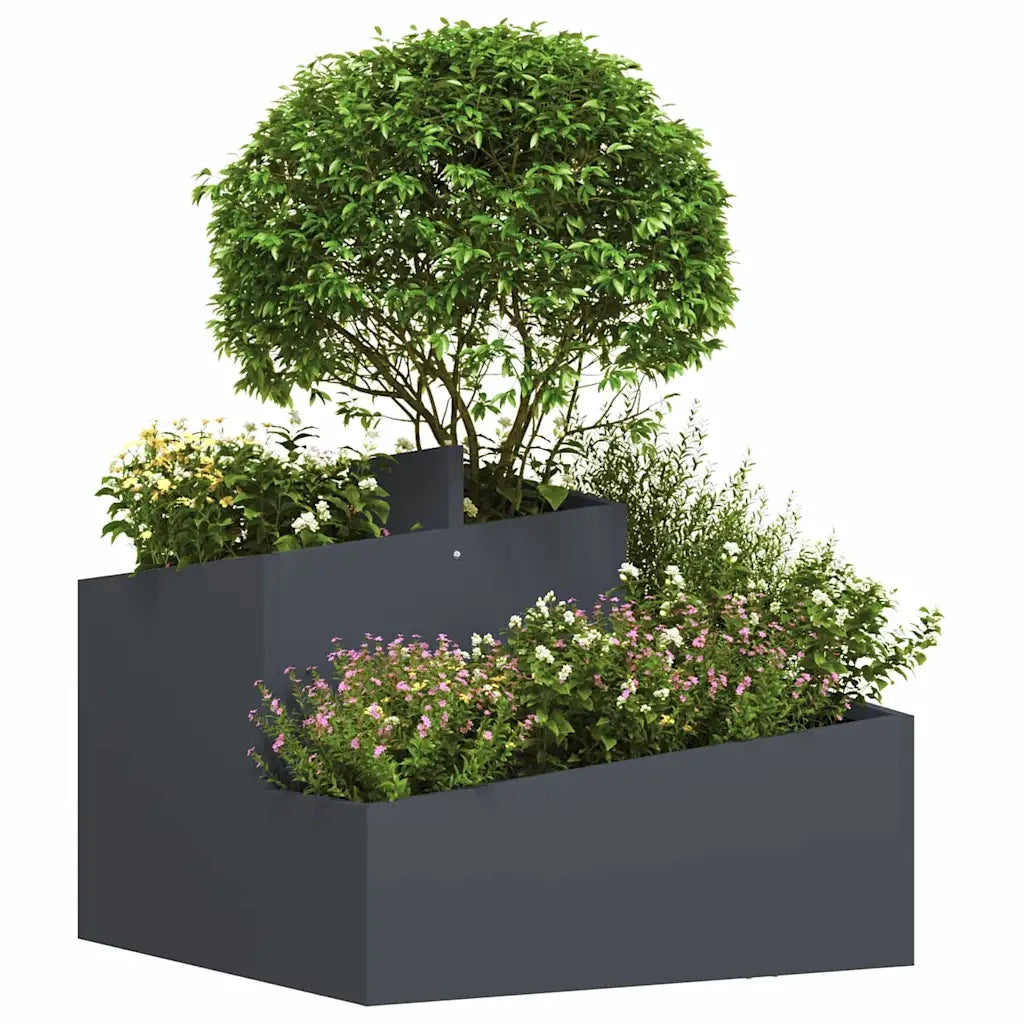 Vaso da giardino Antracite 60 x 60 x 50 cm 873573