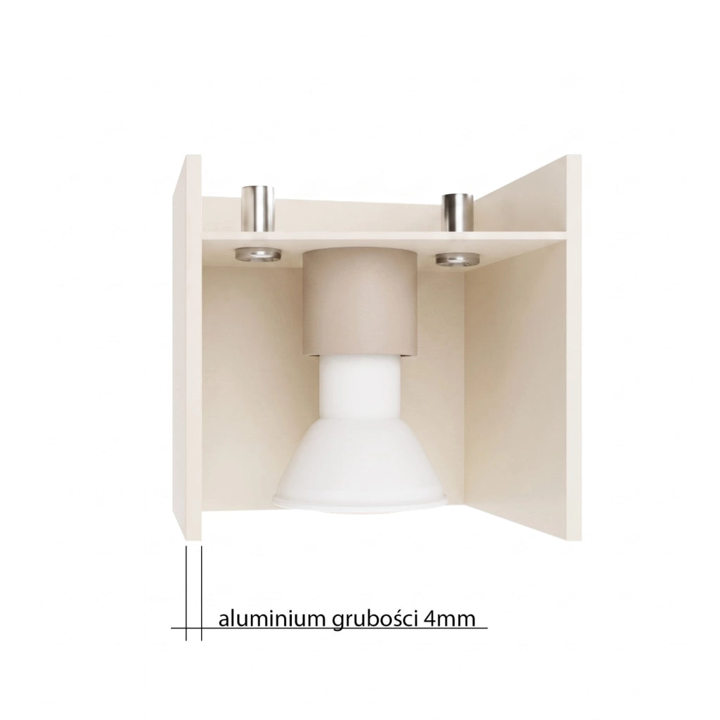 Plafoniera QUAD 1 taupe