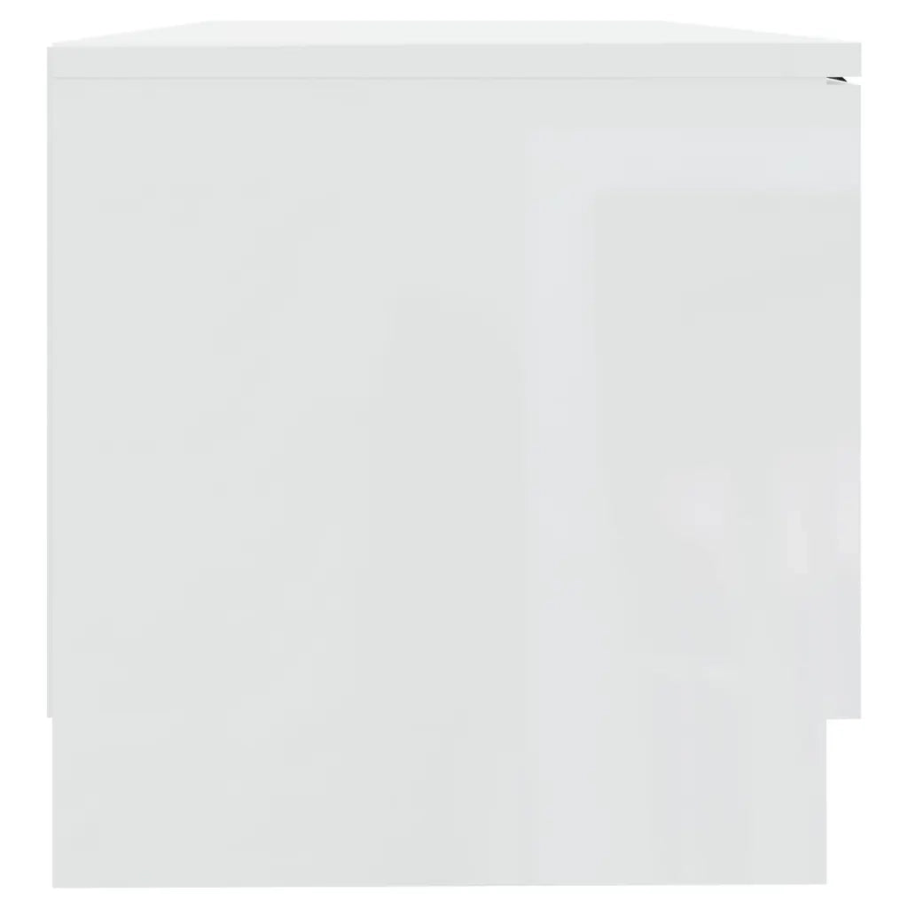 Mobili Porta TV 2pz Bianco Lucido 80x35x45 cm Legno Multistrato 811479