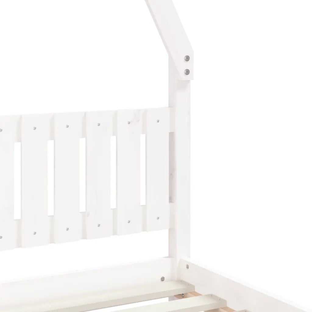 Giroletto per Bambini | Letto Infantile | Lettino Bianco 80x160cm in Legno Massello di Pino