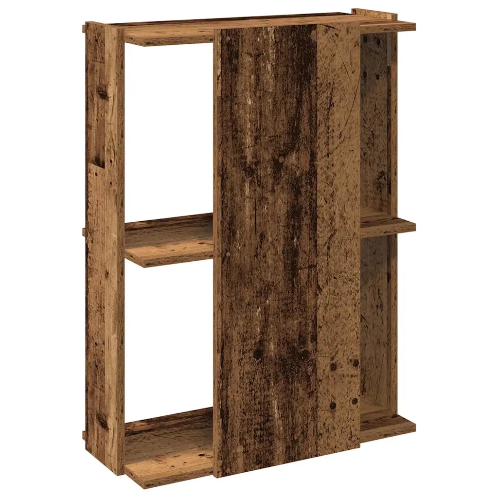 vidaXL Libreria a 3 Ripiani Legno Antico 60x30x80 cm Legno Multistrato