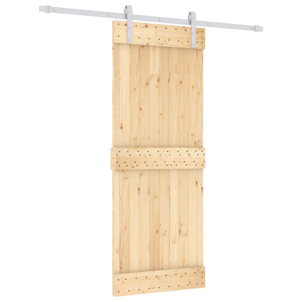 Porta scorrevole Naturale e Bianco 80 x 210 cm