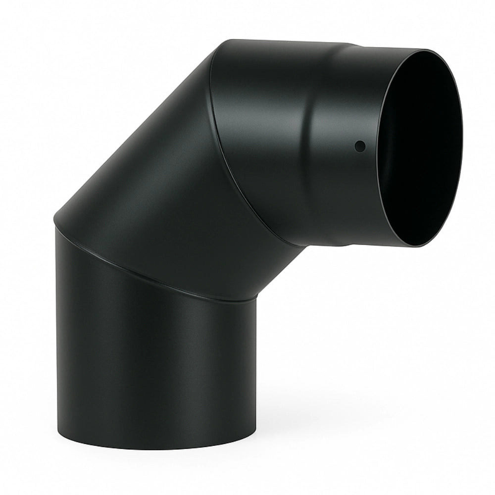 Curva a 90° elemento angolare modifica sezione canale fumo stufa pellet *** misura Ø 150 mm, confezione 1