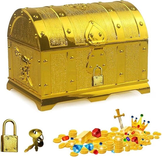 Cassa di Navigatore Pirata 97 x 14 x 95 cm - conservazione e decorazione - regalo per bambini.