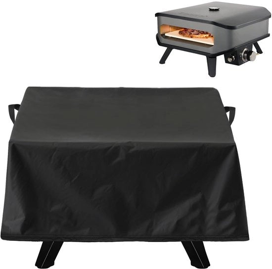 Coperchio per forno a pizza - Nero 420D tessuto oxford, copertura per forno a pizza a gas da 17", accessorio di archiviazione per forno a pizza (62x62x28cm)