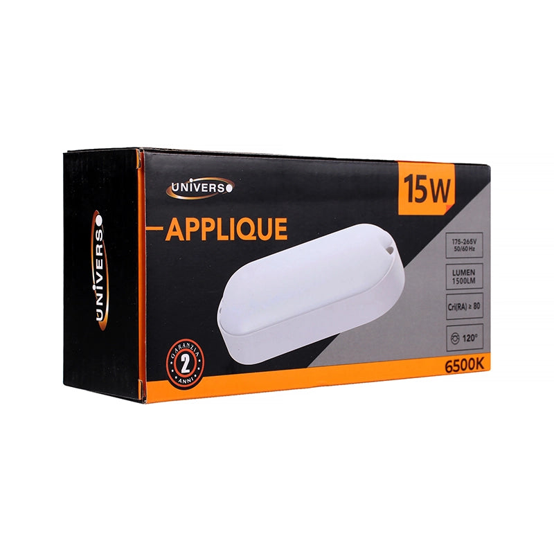 APPLIQUE LED DA PARETE 15W LUCE FREDDA 6500K - ILLUMINAZIONE MODERNA ED EFFICIENTE PER INTERNI ED ESTERNI