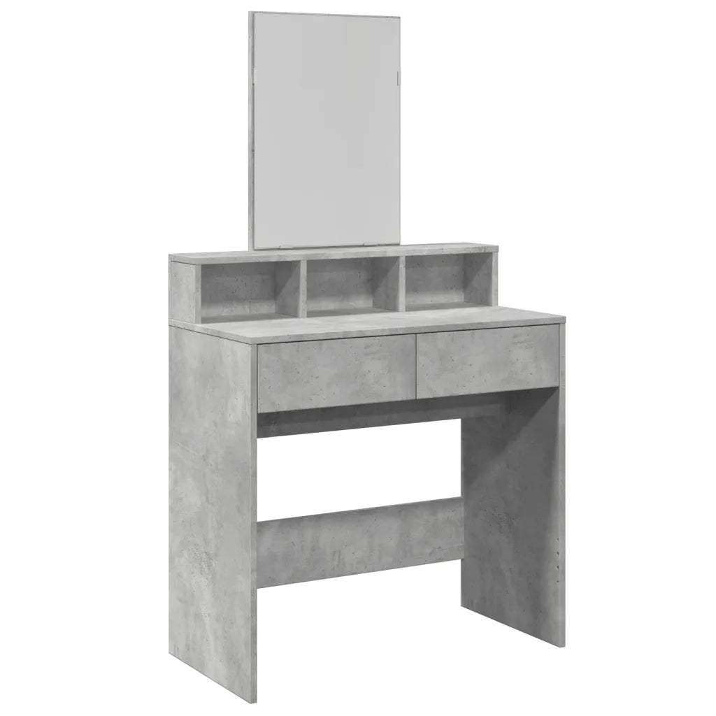 vidaXL Toeletta con Specchio Grigio Cemento 80x41x144,5 cm