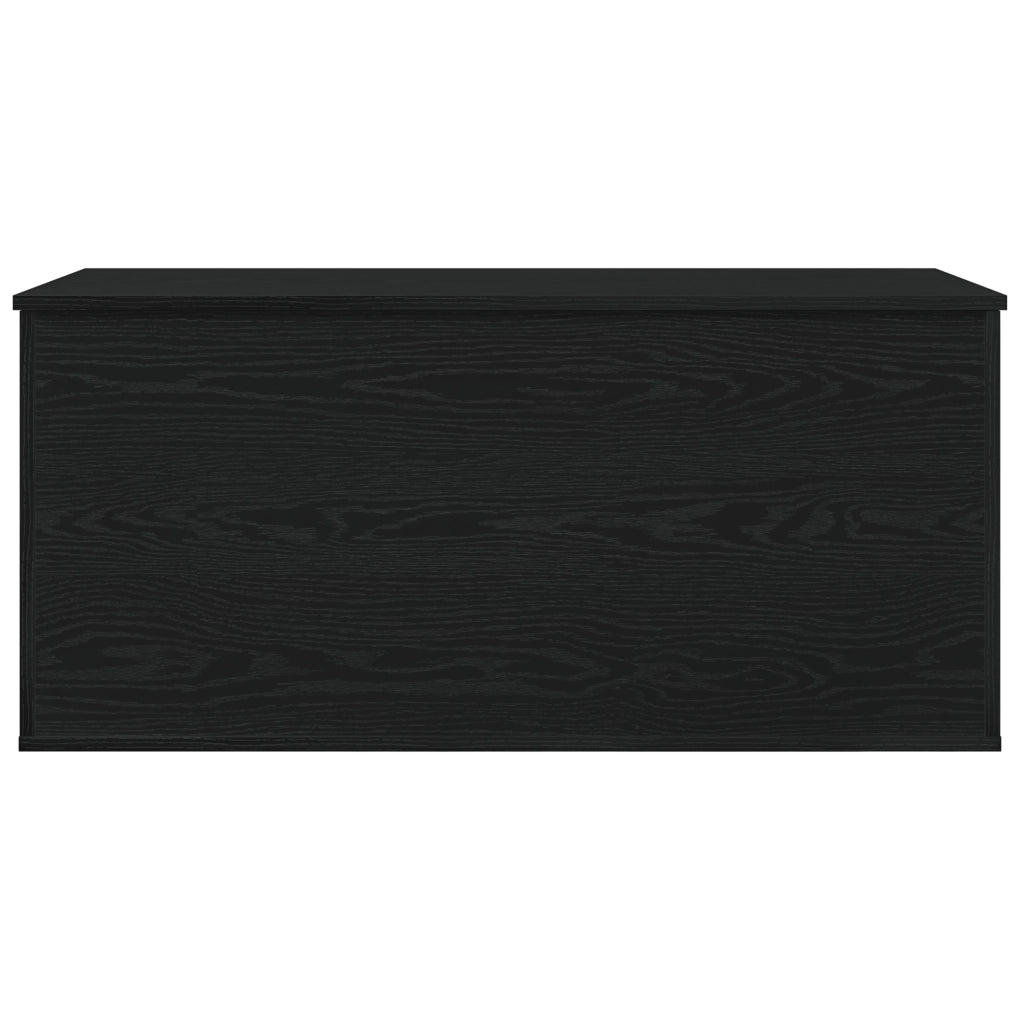 Scatola di stoccaggio  con coperchio in rovere nero 100x42x46 cm in legno ingegnerizzato