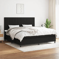 Giroletto a Molle con Materasso Nero 200x200 cm in Tessuto 3141963