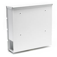 Cassetta postale V14 con vano portagiornale, verniciata a polvere, bianca