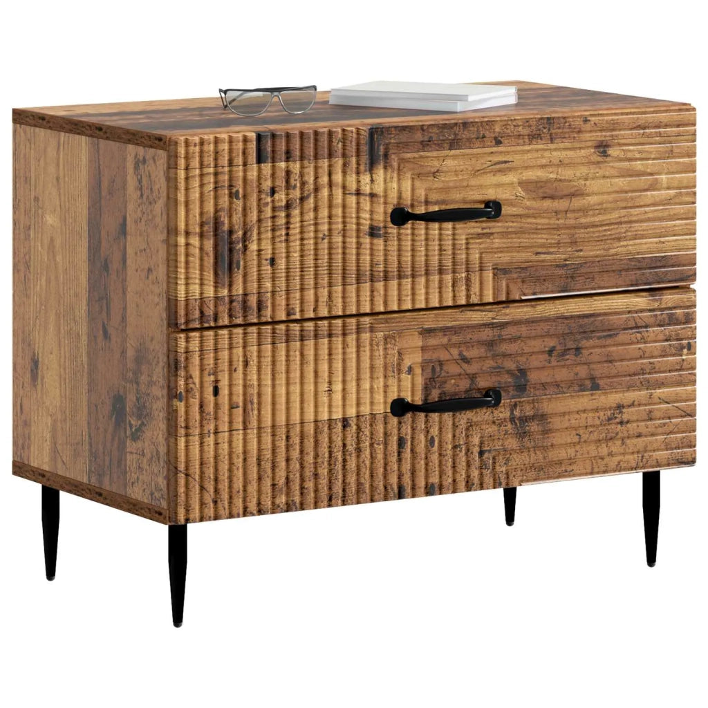 Armadio da Notte con cassetto Legno antico 62 x 34,5 x 47,5 cm 894783