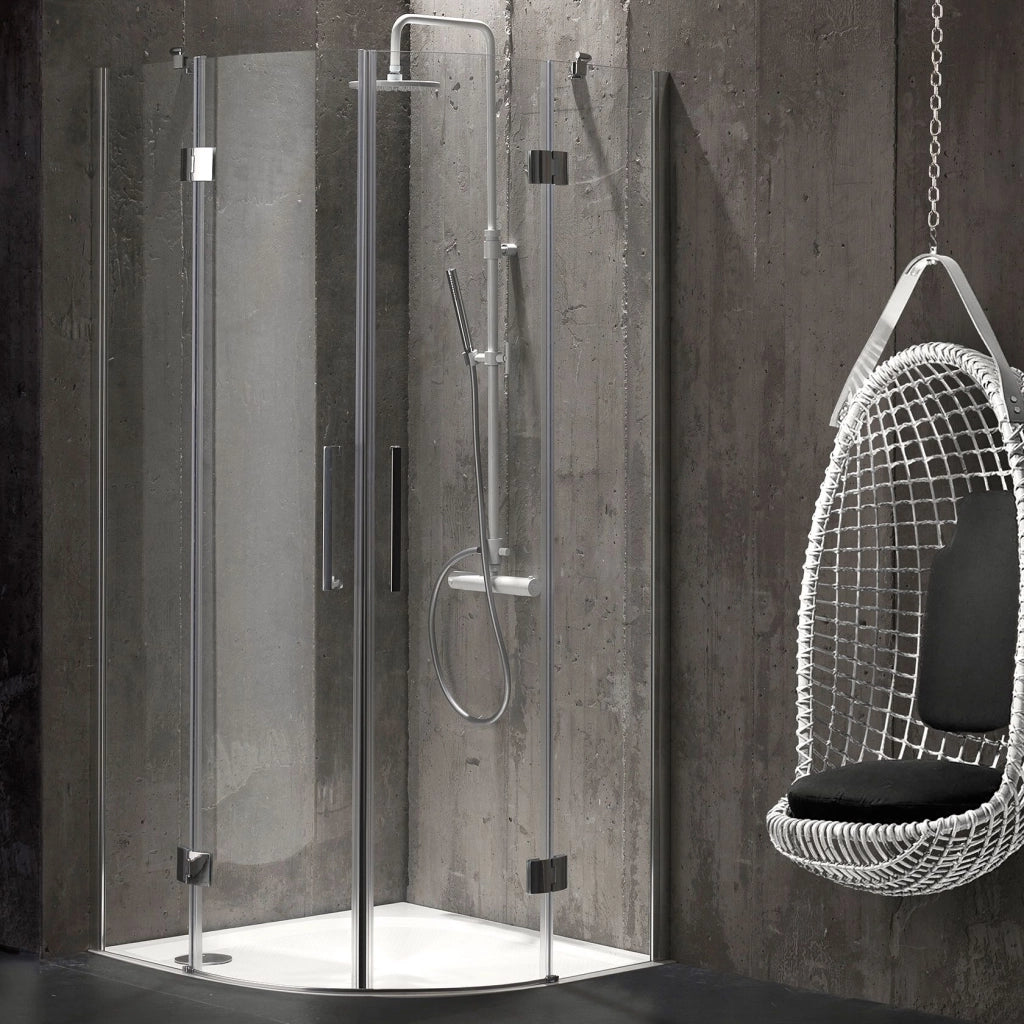 Box doccia semicircolare 90x90 in cristallo