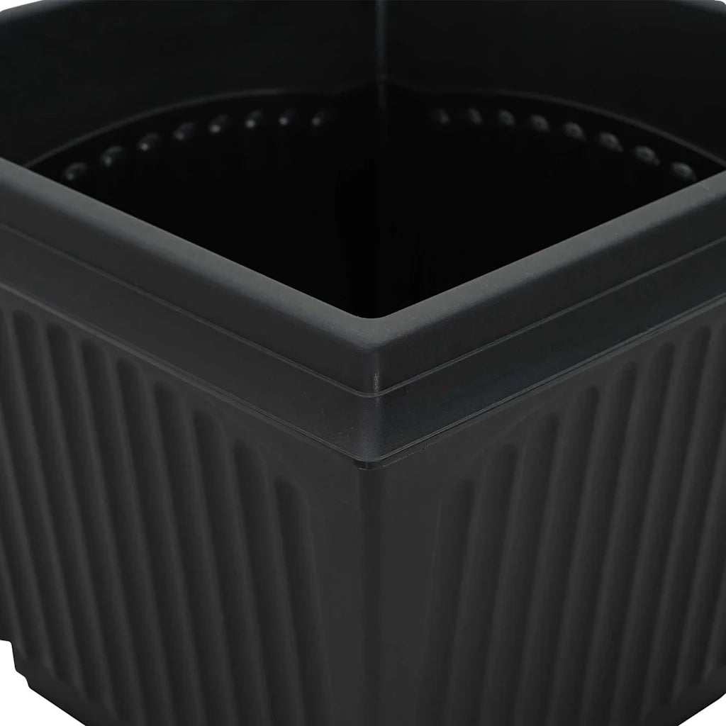 Fioriere | Cassetta per fiori | Vasi per Piante 24 pz Nero 23 x 23 x 17,5 cm Plastica