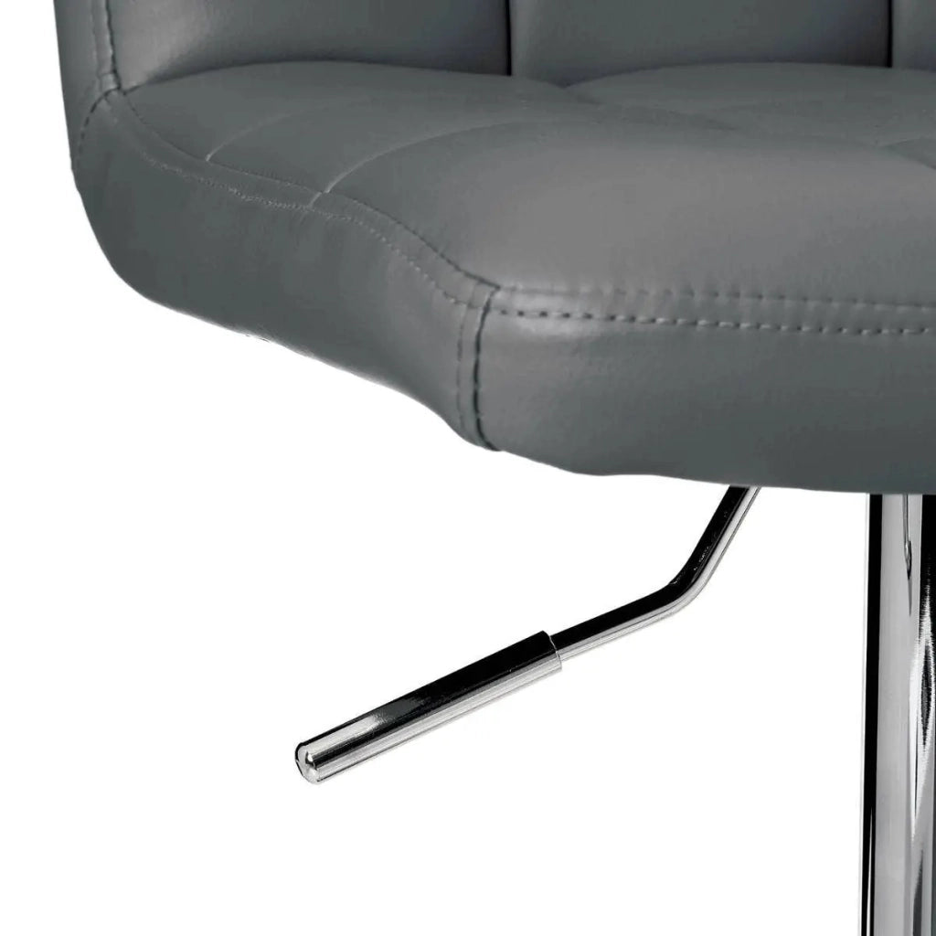 SGABELLO DELEK H93CM IN ECOPELLE GRIGIA