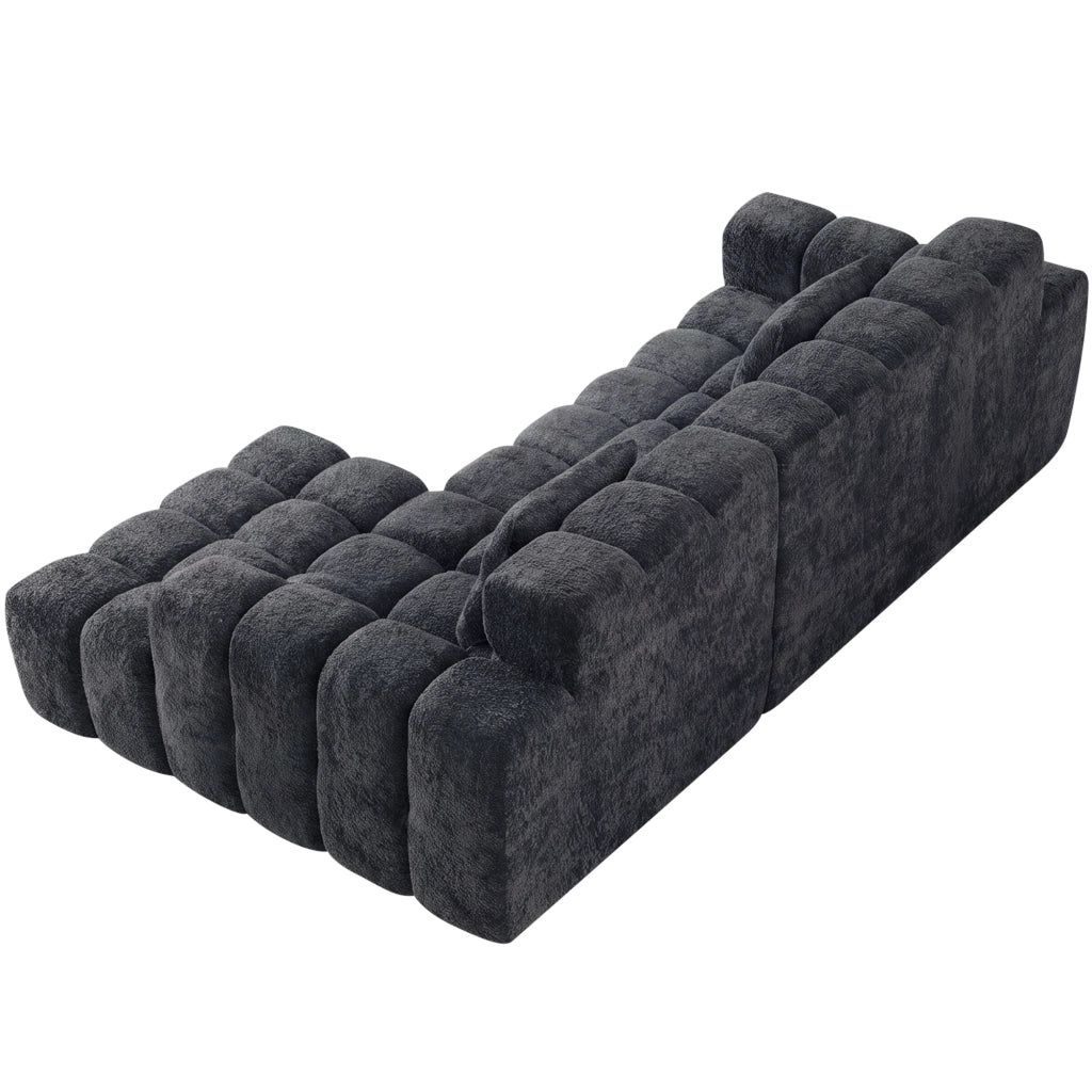 DIVANO Modulare 249,94 cm in Velluto Grigio Antracite