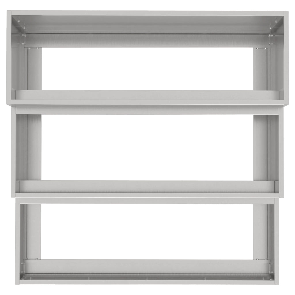 Fioriera da Giardino 3-Livelli 90x90x35 cm Acciaio Inossidabile